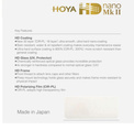 HOYA<br/>FILTRE UV HD NANO MK II 77MM