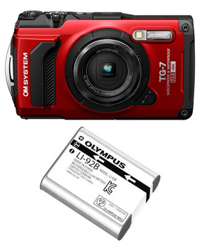 OM SYSTEM<br/>TG7 ROUGE + 2EME BATTERIE