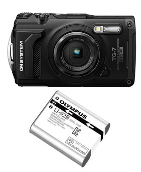 OM SYSTEM<br/>TG7 NOIR + 2EME BATTERIE