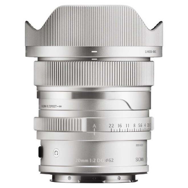 SIGMA<br/>20MM F2 DG CONTEMPORARY L-MOUNT SILVER