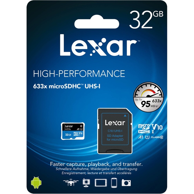 LEXAR MICRO SDHC 32GB 633X UHS1 U1 CL10
