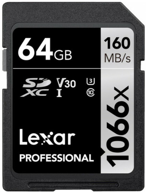 LEXAR<br/>SDXC 64GB 1066X PRO UHS1 U3 CLASS 10