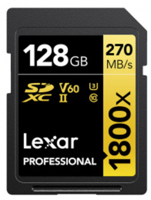 LEXAR<br/>SDXC PRO GOLD 1800X UHS-II 128GB