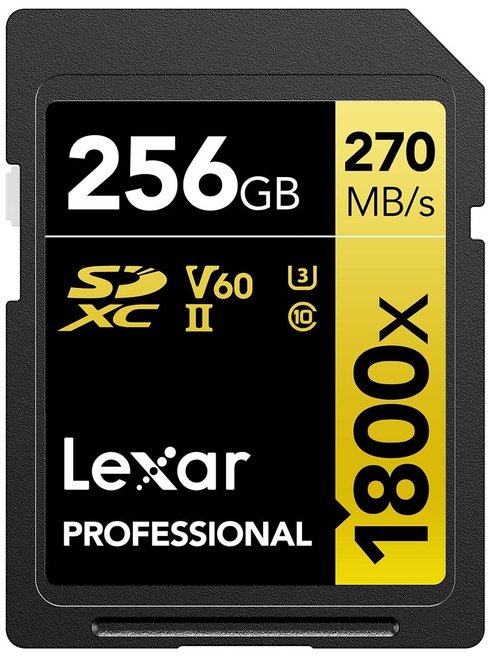 LEXAR<br/>SDXC PRO GOLD 1800X UHS-II 256GB