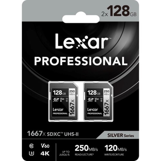 LEXAR SDXC X2 128GB 1667X PRO UHS-II U3 CL10