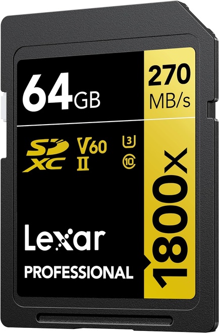 LEXAR<br/>BIPACK SD PRO GOLD SERIES UHSII 64G V60