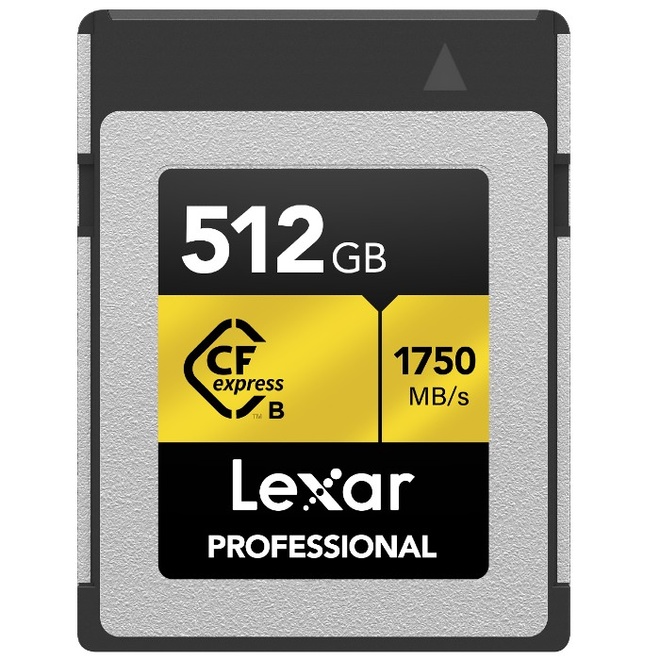 LEXAR<br/>CF EXPRESS PRO TYPE B GOLD SERIES 512GB