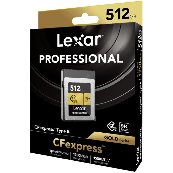 LEXAR<br/>CF EXPRESS PRO TYPE B GOLD SERIES 512GB