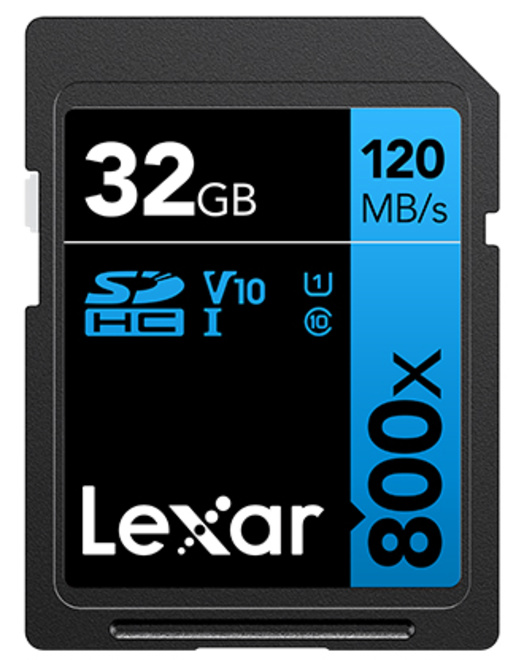 LEXAR<br/>SDHC 800X PRO BLUE SERIES 32GB UHS-1 V10