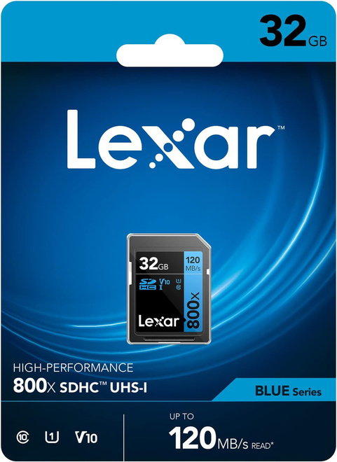 LEXAR<br/>SDHC 800X PRO BLUE SERIES 32GB UHS-1 V10