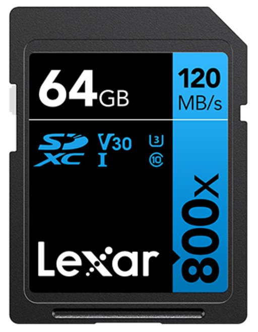 LEXAR<br/>SDHC 800X PRO BLUE SERIES 64GB UHS-1 V30