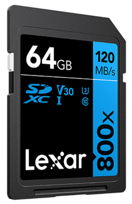 LEXAR<br/>SDHC 800X PRO BLUE SERIES 64GB UHS-1 V30