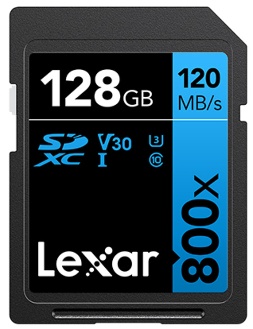 LEXAR<br/>SDXC 800X PRO BLUE SERIES 128GB UHS1 V30