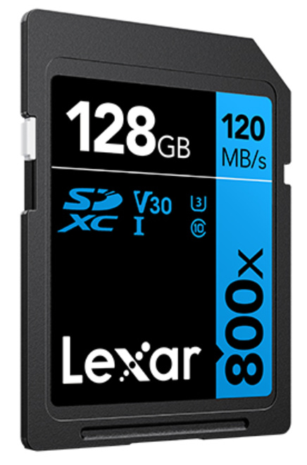 LEXAR<br/>SDXC 800X PRO BLUE SERIES 128GB UHS1 V30