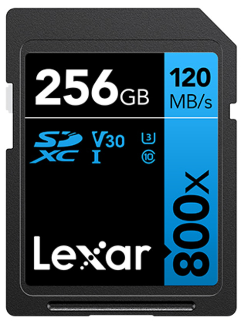 LEXAR<br/>SDXC 800X PRO BLUE SERIES 256GB UHS1 V30