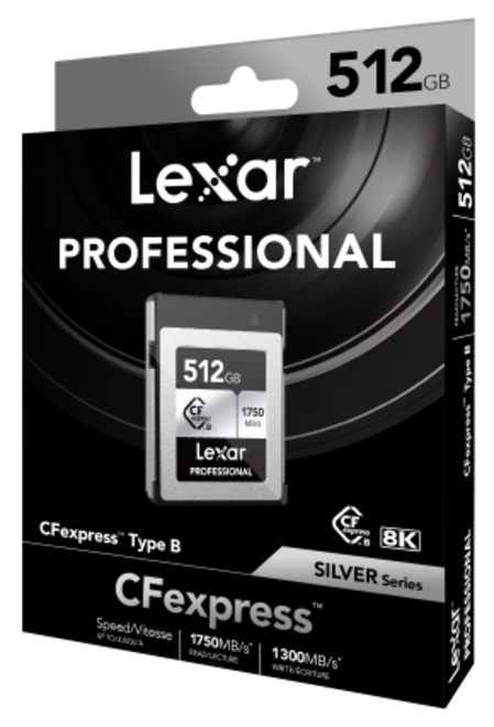 LEXAR<br/>CFEXPRESS PRO TYPE B SILVER 512 GB