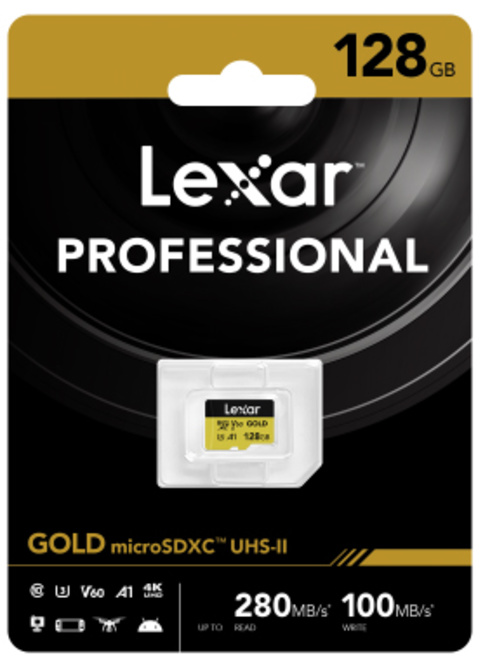 LEXAR<br/>MICROSDXC GOLD UHS-II 128GB V60