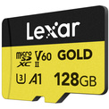 LEXAR<br/>MICROSDXC GOLD UHS-II 128GB V60