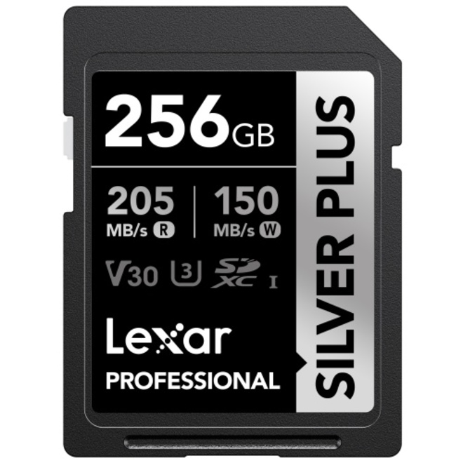 LEXAR<br/>SDXC SILVER PLUS UHS-1 256G V30 150MB/S