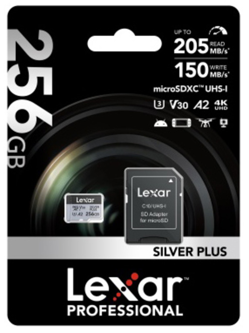 LEXAR<br/>MICROSDXC SILVER PLUS UHS-1 256GB V30