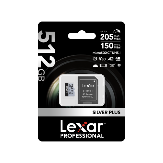 LEXAR<br/>MICROSDXC SILVER PLUS UHS-1 512GB V30