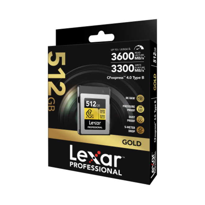 LEXAR<br/>CFEXPRESS PRO TYPE B GOLD 4.0 512GB