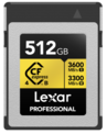 LEXAR<br/>CFEXPRESS PRO TYPE B GOLD 4.0 512GB