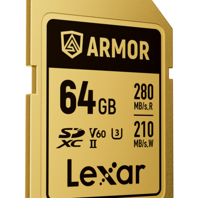 LEXAR<br/>SDXC PRO GOLD ARMOR UHS-II 64GB V60