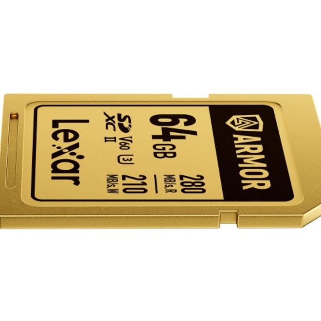 LEXAR<br/>SDXC PRO GOLD ARMOR UHS-II 64GB V60