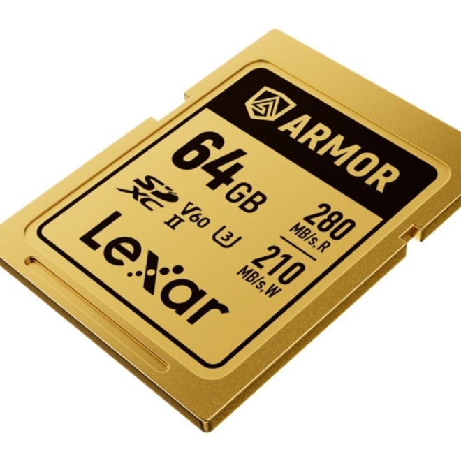 LEXAR<br/>SDXC PRO GOLD ARMOR UHS-II 64GB V60