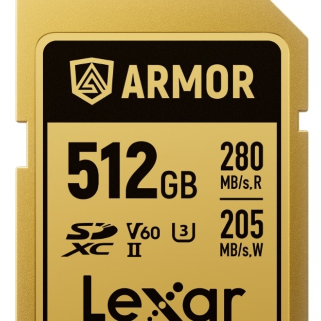 LEXAR<br/>SDXC PRO GOLD ARMOR UHS-II 512GB V60