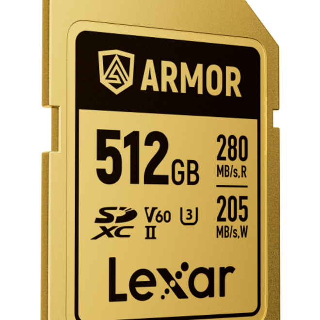 LEXAR<br/>SDXC PRO GOLD ARMOR UHS-II 512GB V60