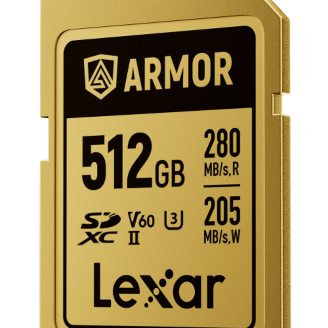 LEXAR<br/>SDXC PRO GOLD ARMOR UHS-II 512GB V60