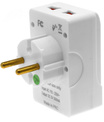 AKASHI c/sect univ/europ 2 usb 2a ultra compact