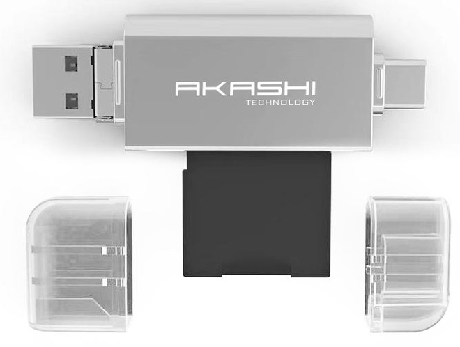 AKASHI<br/>lect.cart.sd/micro sd port usb/usb-c/mic