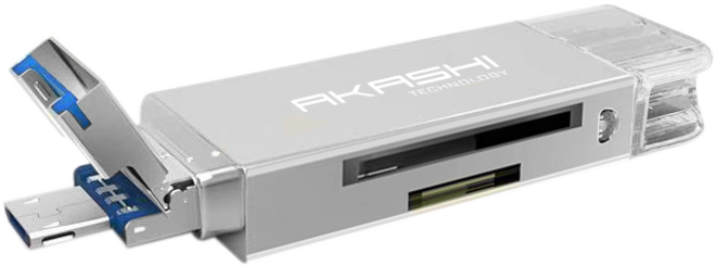 AKASHI<br/>lect.cart.sd/micro sd port usb/usb-c/mic