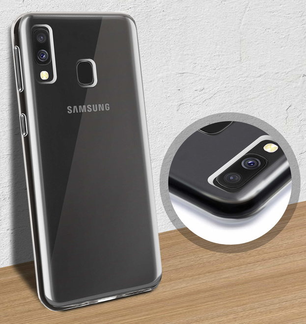 AKASHI<br/>coque transp slim p/galaxy a20 e