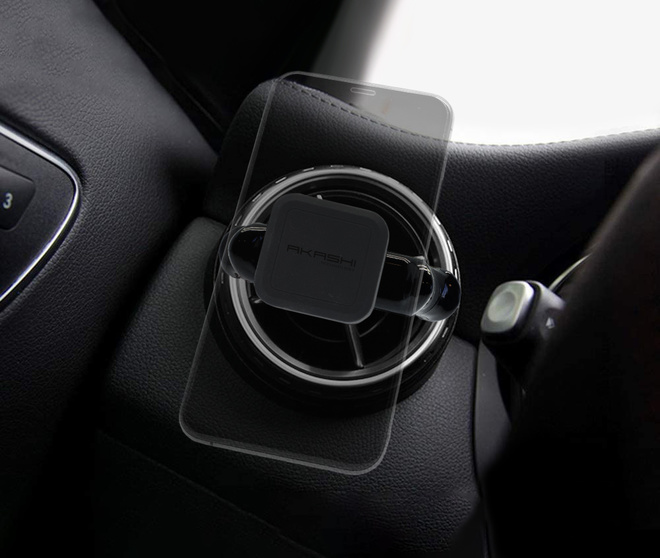 AKASHI<br/>support aimante p/grille aeration ronde