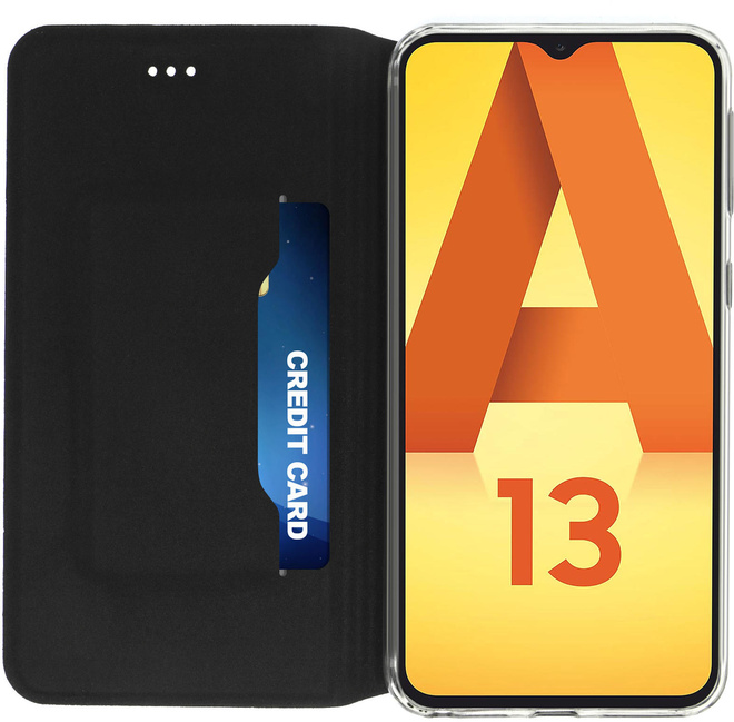 AKASHI<br/>etui folio noir stand cb p/galaxy a13 4g