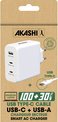 AKASHI CHARG/SECT/INTEL USB-C 3A 100W USB 30W