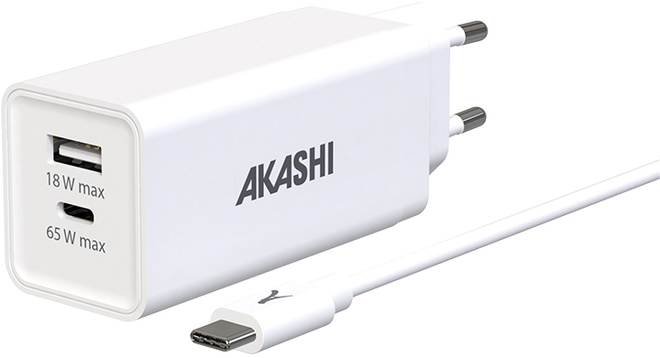 AKASHI<br/>CHARG/SECT/INTEL USB-C 3A 65W USB 18W