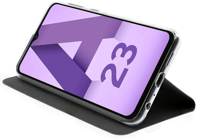 AKASHI<br/>ETUI FOLIO NOIR STAND CB P/GALAXY A23 5G