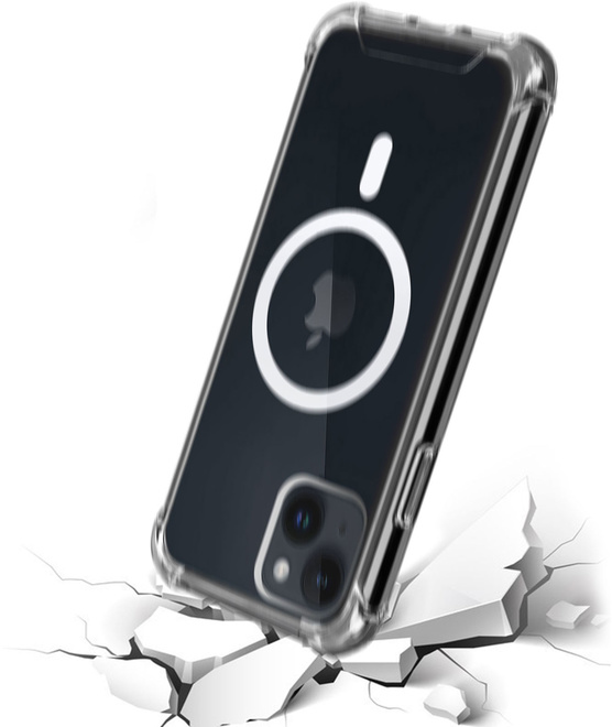 AKASHI<br/>coque anti chocs magsafenoir p/ip 14plus