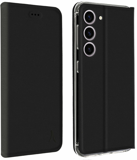 AKASHI<br/>etui folio noir stand cb p/galaxy s23