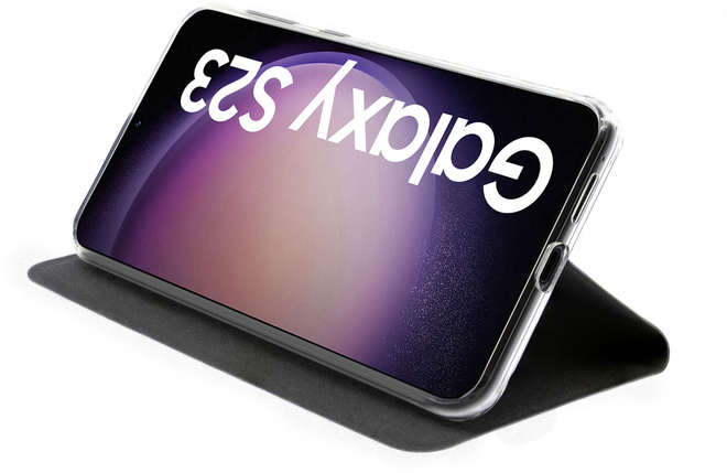 AKASHI<br/>etui folio noir stand cb p/galaxy s23