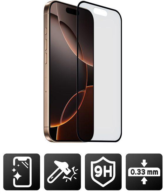 AKASHI<br/>VERRE INTEGRAL NOIR P/IPH 16 pro max