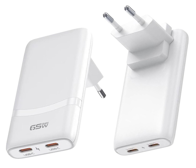 AKASHI<br/>c/sect/univ GaN 2 usb-c 65w blanc
