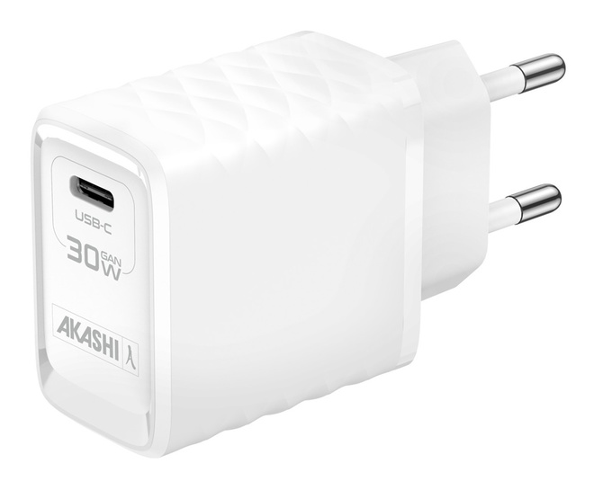 AKASHI<br/>c/sect 30w GaN usb-c blanc