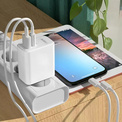 AKASHI<br/>c/sect 45w GaN double usb-c blanc