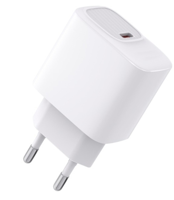 AKASHI<br/>chargeur secteur usb-c 25w blanc